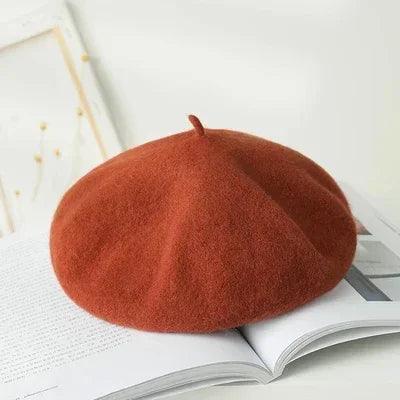 Chic French Wool Beret - Effortless Vintage Elegance for Women