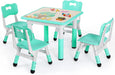 Creative Kids Adjustable Table and Chair Set with Interactive Graffiti Surface - Ideal for Ages 2-10