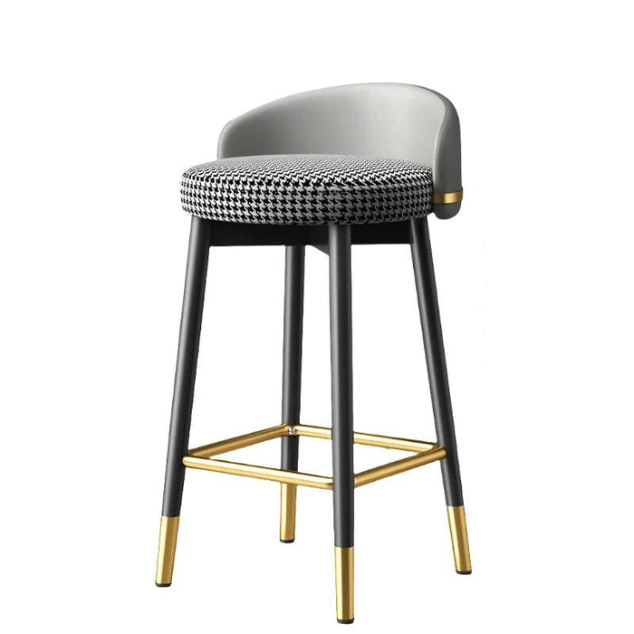 Sleek Scandinavian Leather Gaming and Vanity Stool - Trendy Seating for Modern Interiors