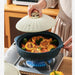 Authentic Japanese Ceramic Double Handle Stew Pot for Gas Stove Cooking