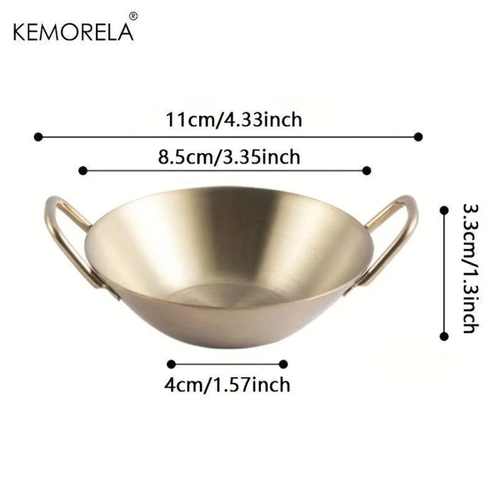 Korean Cuisine Stainless Steel Seasoning Bowls: Elegant Essential for Fine Dining