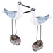 Coastal Bliss Wooden Seabird Figurine Set - Elegant Nautical Accents for Beachy Home Interiors