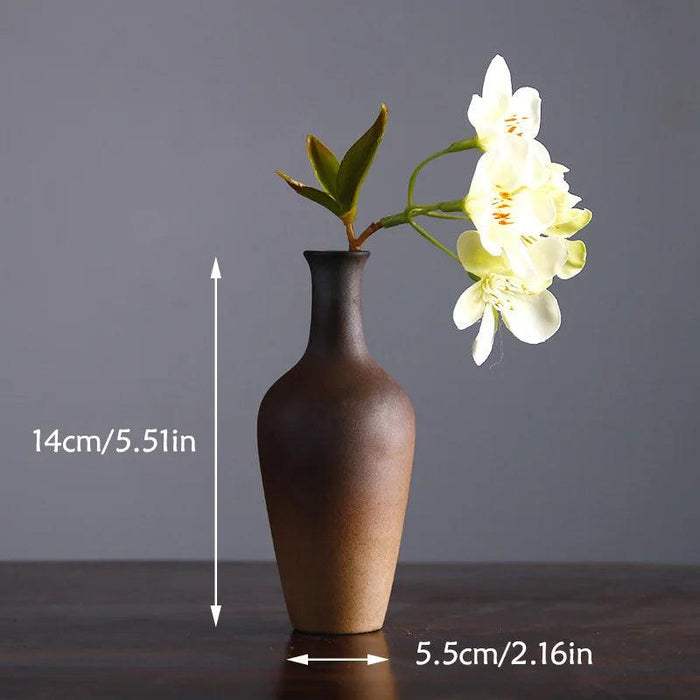 Stylish Hydroponic Ceramic Vase with Floral Accent for Tranquil Tabletop Elegance