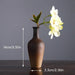 Stylish Hydroponic Ceramic Vase with Floral Accent for Tranquil Tabletop Elegance