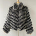 Elegant Reversible Women's Fox Fur Winter Jacket with Silk Lining