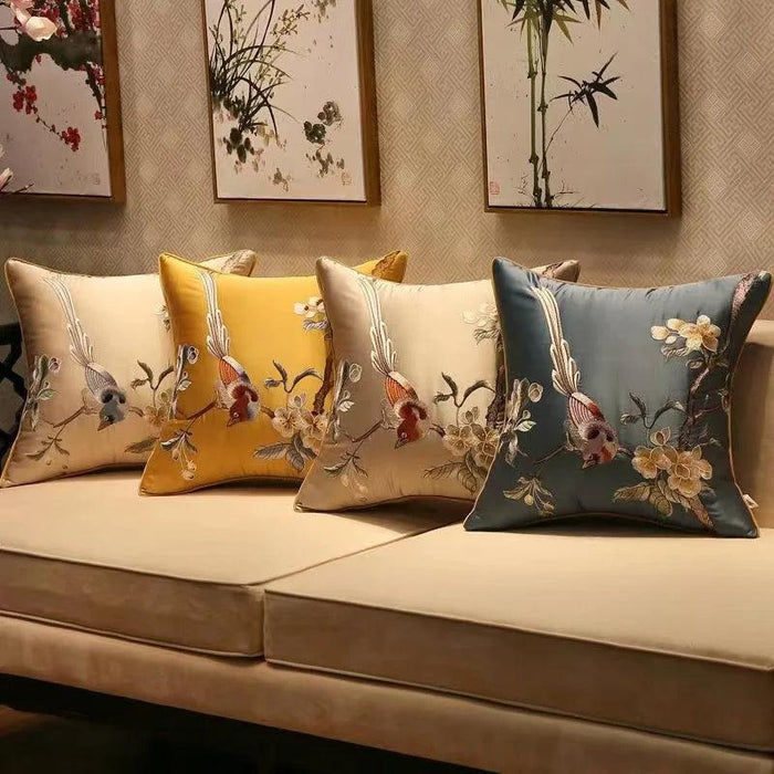 45x45/50x35cm Chinese Traditional Embroidered Bird Cushion Cover