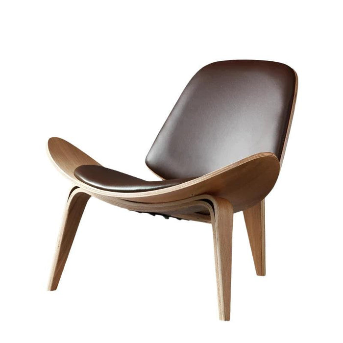 Nordic Artistic Solid Wood Lounge Chair with Unique Airplane Shell Design