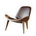 Nordic Artistic Solid Wood Lounge Chair with Unique Airplane Shell Design