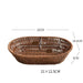 Elegant Imitation Rattan Serving Tray for Upscale Snacking and Tea Presentation