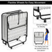 Portable Folding Guest Bed with Memory Foam Mattress and Durable Steel Frame on Wheels