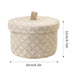 Stylish Round Jute Basket with Lid - Contemporary Organizing Solution