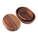 Acacia Wood Bowl Trio - Elegant Oval Serving Dishes for Salads, Fruits, and Desserts