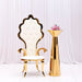 Elegant Stainless Steel Royal Throne Chair for Weddings and Banquets