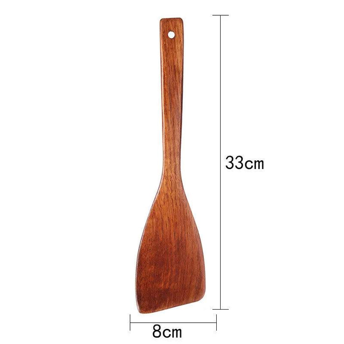 Eco-Conscious Sumac Finished Wooden Utensil Set for Culinary Artisans