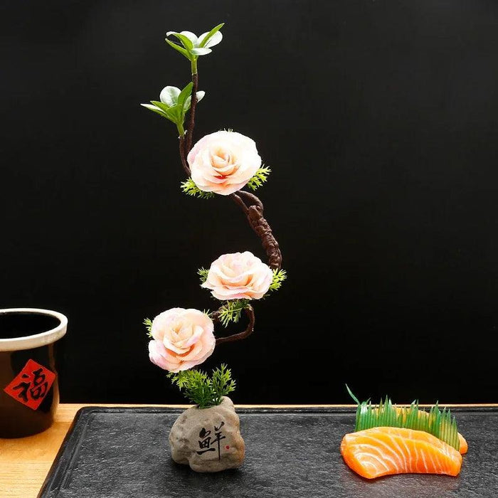 Elegant Floral-Inspired Sushi Serving Set for Luxurious Dining