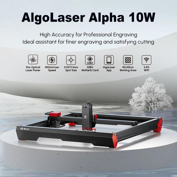 Alpha 10W High-Performance CNC Laser Engraver and Cutter Kit for Precision Woodworking & Metal Design