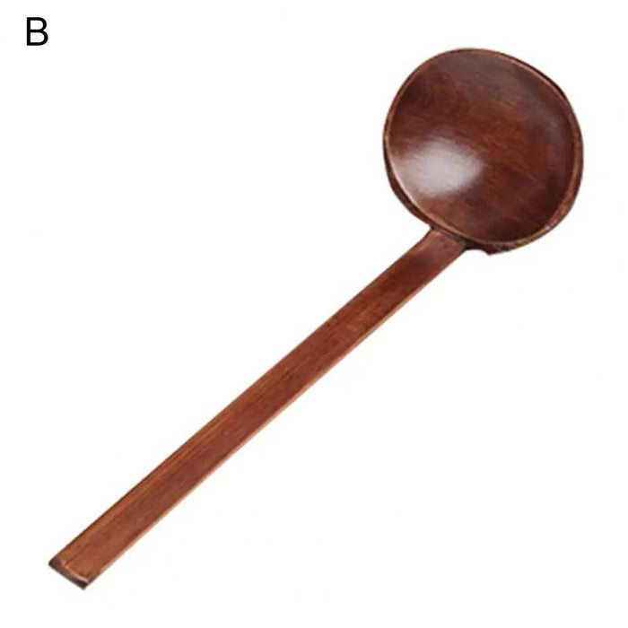 Artisan Extra-Large Japanese Wooden Ladle for Ramen and Soup Serving