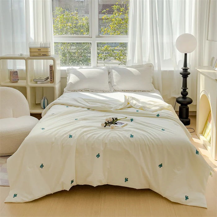 Innovative Breathable Summer Quilt - Double Layer Cooling Design, Lightweight & Washable