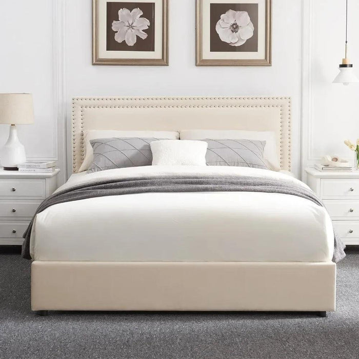 Chic Velvet Storage Bed with Adjustable Headboard and Spacious Drawers