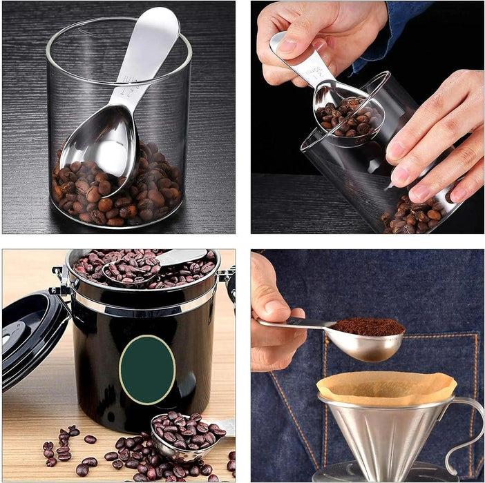 Dual Pack Stainless Steel Coffee & Tea Measuring Spoons - 15/30ML Kitchen Utensils