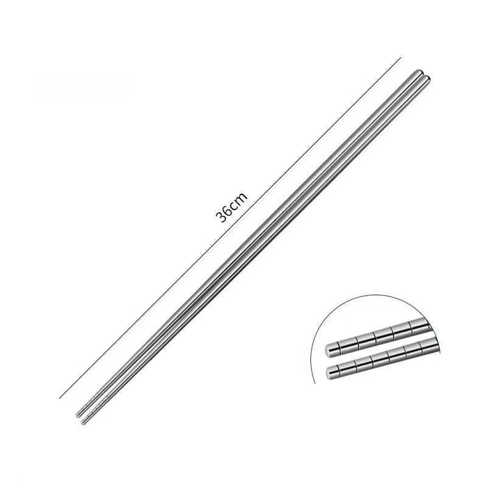 Eco-Friendly Extra Long Stainless Steel Chopsticks with Non-Slip Grip