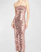 Dazzling Sequin Open-Back Cocktail Dress - Sophisticated Formal Evening Gown for Ladies