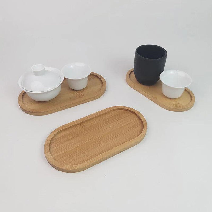 Japanese-Inspired Solid Wood Round Dessert Serving Plate - Ideal for Snacks & Dried Fruits