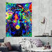 Celestial Enchantment Cosmic Wall Tapestry - Luminous Black Light Art for Celestial Harmony