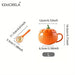 Adorable Kawaii Pumpkin Ceramic Mug Set - Perfect Halloween Drinkware for Soups and Beverages