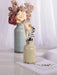 Elegant Blue Ceramic Vases Trio for Stylish Home Enhancement