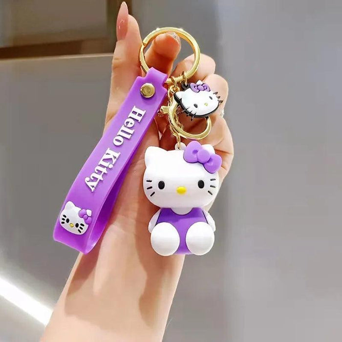 Charming Hello Kitty Silicone Keychain for Car Enthusiasts