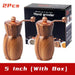 Elegant Hand-Cranked Wooden Spice Grinder Set with Adjustable Ceramic Core