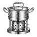 Solo Dining Stainless Steel Pot Set with Integrated Alcohol Burner