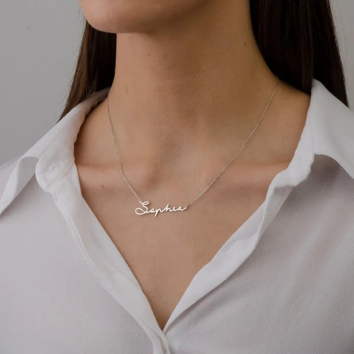 Personalized Handwritten Signature Name Necklace