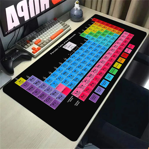 Giant Gaming Mouse Pad with Colorful Periodic Table Print - Superior Precision and Long-lasting Durability