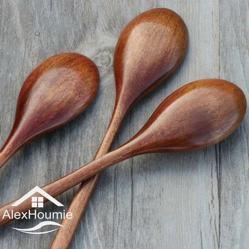 6-Piece Sustainable Bamboo Kitchen Utensil Set with Tree Paint Finish