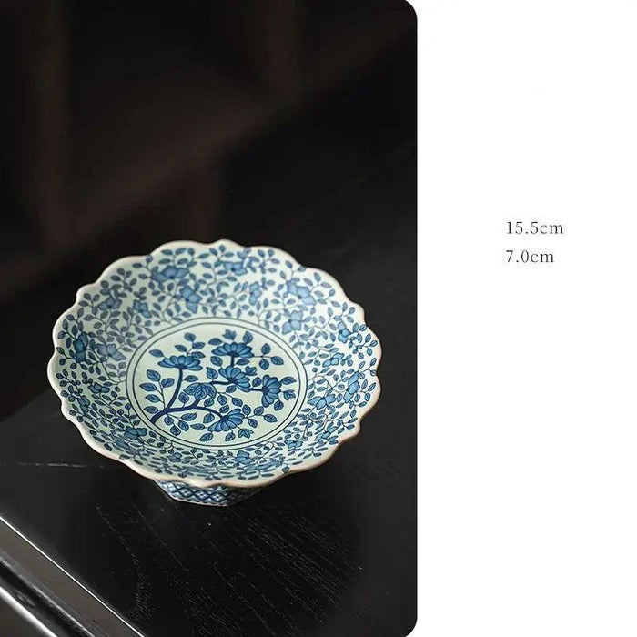 Ru Kiln Celadon Dim Sum Serving Dish - A Chic Addition for Desserts and Snacks