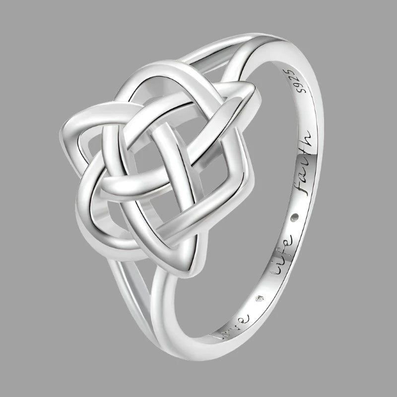 Celtic Eternity Sterling Silver Ring - Timeless Symbol of Love and Connection for Her