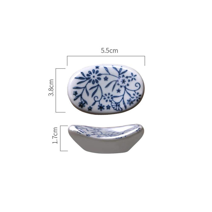 Elegant Japanese Hand-Painted Chopsticks and Spoon Rest Holder - Kitchen Accessory 2023