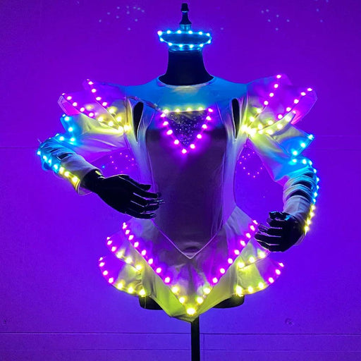 Illuminated LED Tutu Dress Set with Remote Control - Perfect for Nightlife Events