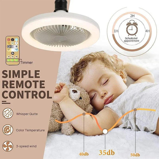 Silent 3-in-1 Ceiling Fan Light with Remote Control for a Tranquil Home Environment