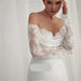 Elegant Floral Lace Mermaid Wedding Dress with Open Back and Long Sleeves