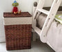 Elegant Rattan Storage Hamper with Lid - Stylish Organizer for Clothes, Toys, and Home Essentials