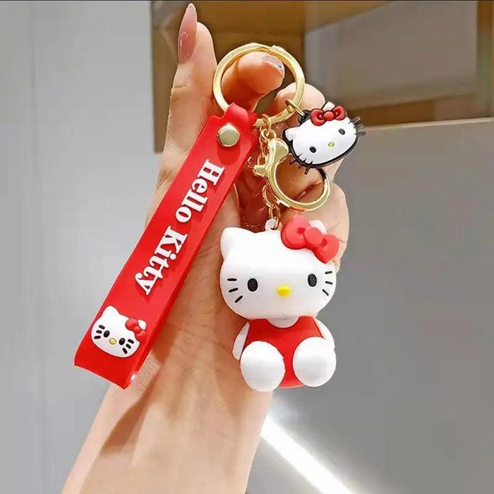 Charming Hello Kitty Silicone Keychain for Car Enthusiasts