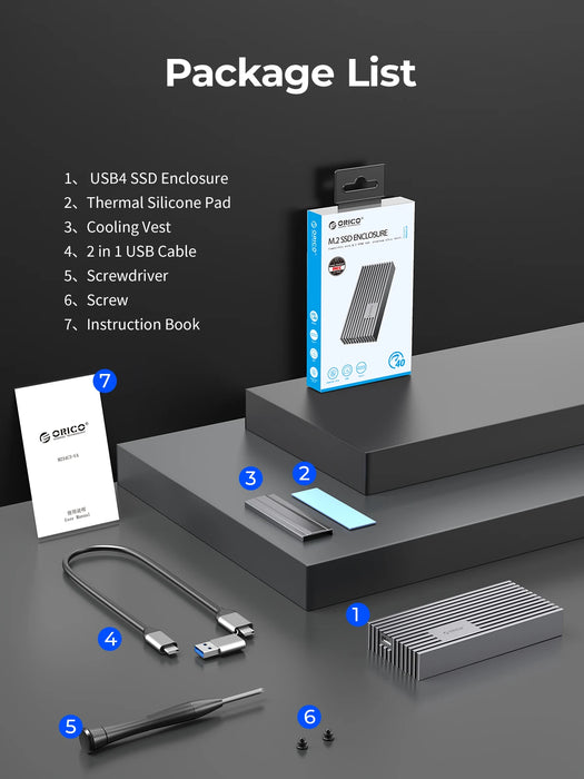 Ultra-Fast USB4 NVMe M.2 SSD Enclosure - Maximize Data Transfer Performance