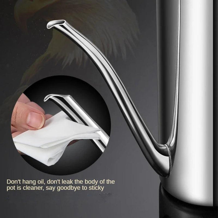 Eagle Spout Premium Stainless Steel Oil Dispenser - Elegant Kitchen Essential for Precision Pouring