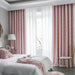 Charming Heart-Embroidered Tulle Blackout Curtains for Baby Girls' Princess Rooms - Single Panel in Double Pink