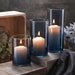 Chic Set of 12 Blue Glass Cylinder Vases for Elegant Home Decoration and Versatile Use