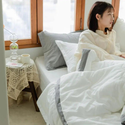 Japanese Minimalist Cotton Comforter for Cozy Cool Nights