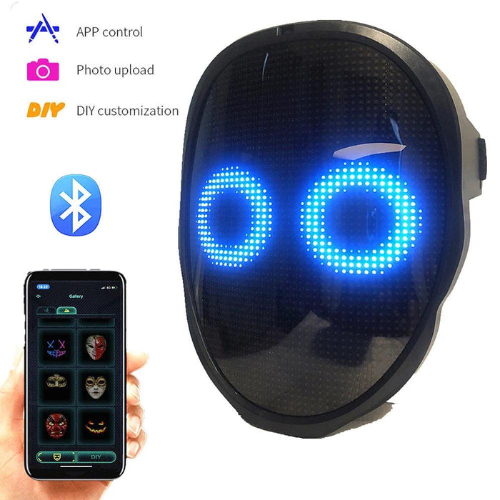 Personalized LED Bluetooth Party Mask with Animated Displays